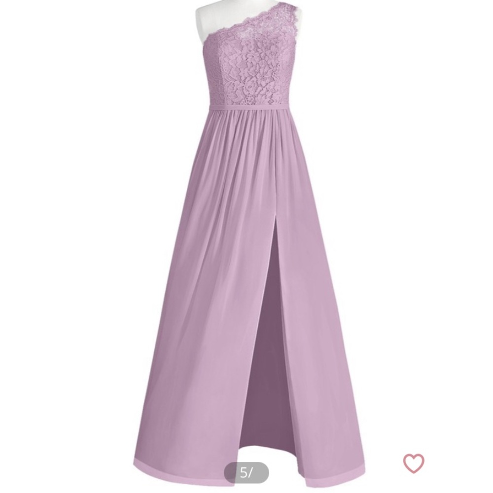 Floor length lace and chiffon bridesmaid dress 8
